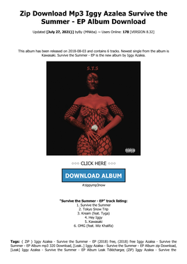 Zip Download Mp3 Iggy Azalea Survive the Summer - EP Album Download