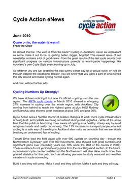 Cycle Action Auckland Enews June 2010 Page 1 Sydney Study - Cycling No Image: Yewenyi, Flickr, CC-BY-NC2.0 License Luxury Investment