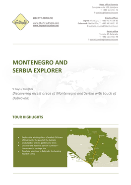 Montenegro and Serbia Explorer
