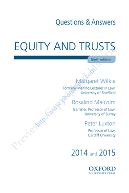 Equity and Trusts