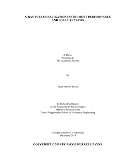 X-Ray Pulsar Navigation Instrument Performance and Scale Analysis