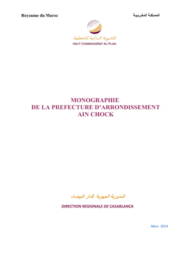 Monographie De La Prefecture D'arrondissement Ain Chock