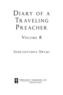 Di a Ry O F a Traveling Preacher