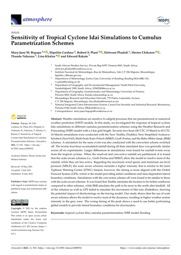 Sensitivity of Tropical Cyclone Idai Simulations to Cumulus Parametrization Schemes