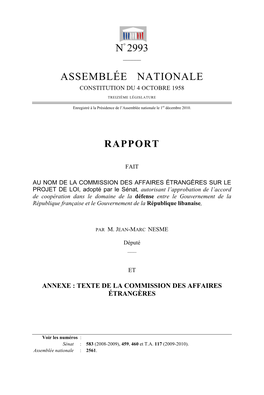 N° 2993 Assemblée Nationale