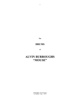 Alvin Burroughs “Mouse”