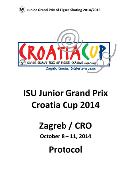 ISU Junior Grand Prix 2013 Zagreb, Croatia