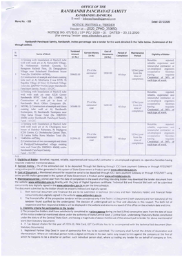 RANIBANDH PANCHAYAT SAMITY RANIBANDH::BANKURA E-Mail - Bdoranib E-Nde@Glqailqe11l .535 Memo No