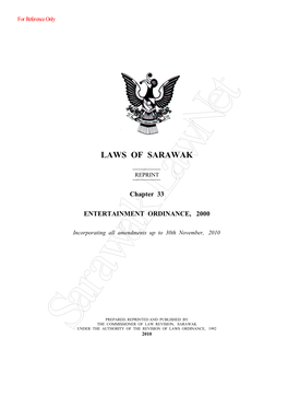 Laws of Sarawak