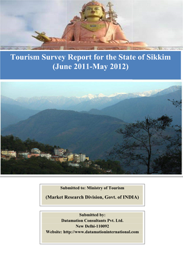 Tourism Survey Report for the State of Sikkim (June 2011-May 2012)