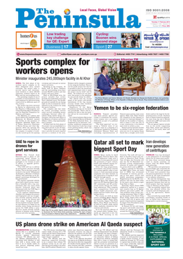 Sports Complex for Workers Opens