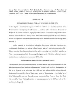20100000 Contextualizing Contemporary Art- Propositions of Critical Artistic Practice in Seni Rupa Kontemporer in Indonesia (Cor