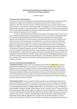 2012 Olympic Mountain Bike Venue, Hadleigh Farm, Essex: the Evolution of the Historic Landscape
