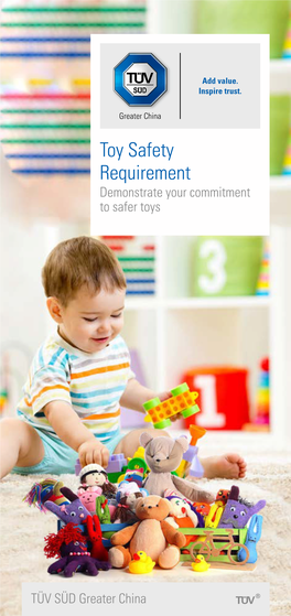 Toy Safety Requirement Demonstrate Your Commitment to Safer Toys