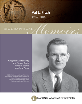 Val L. Fitch 1923–2015