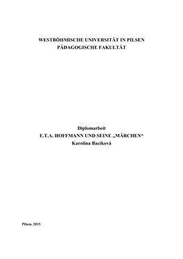 Ernst Theodor Wilhelm Hoffmann, Welcher Aber Eher Unter Dem Pseudonym E.T.A