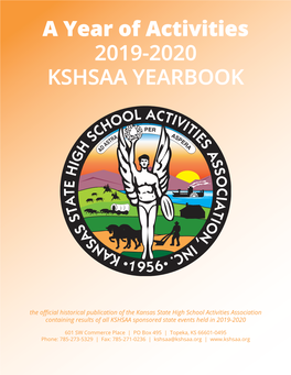 A Year of Activities 2019-2020 KSHSAA YEARBOOK