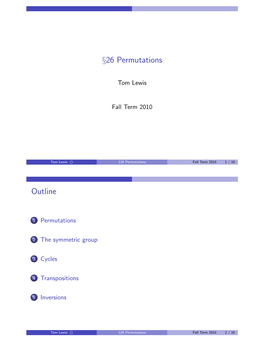 §26 Permutations