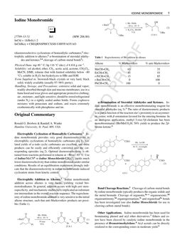 Iodine Monobromide Original Commentary