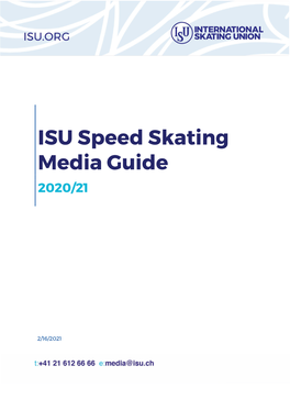 ISU Speed Skating Media Guide