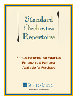 Standard Orchestra Repertoire