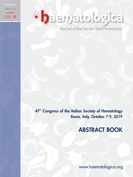 47° Congress of the Italian Society of Hematology Rome, Italy, October 7-9, 2019