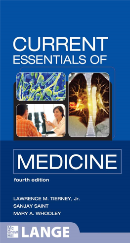 CURRENT ESSENTIALS of MEDICINE