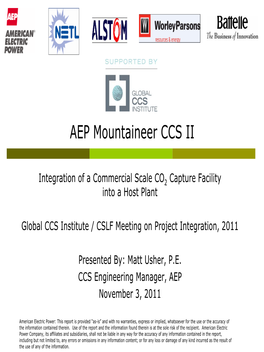 AEP Mountaineer CCS II