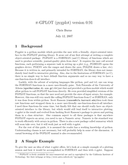 Π-GPLOT (Pygplot) Version 0.91