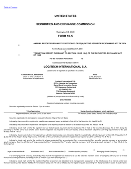 United States Securities and Exchange Commission Form