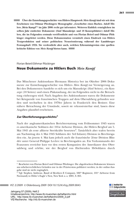 Neue Dokumente Zu Hitlers Buch Mein Kampf