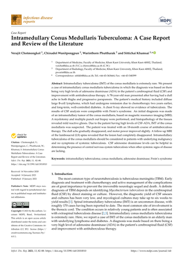 Intramedullary Conus Medullaris Tuberculoma: a Case Report and Review of the Literature