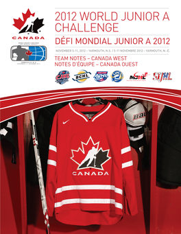 2012 World Junior a Challenge DÉFI MONDIAL JUNIOR a 2012