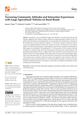 Traversing Community Attitudes and Interaction Experiences with Large Agricultural Vehicles on Rural Roads