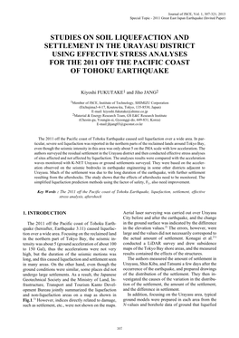 Studies on Soil Liquefaction and Settlement in the Urayasu District Using Effective Stress Analyses for the 2011 Off the Pacific Coast of Tohoku Earthquake