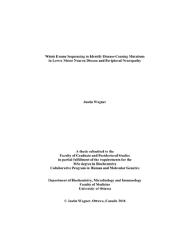 Whole Exome Sequencing to Identify Disease-Causing Mutations in Lower Motor Neuron Disease and Peripheral Neuropathy