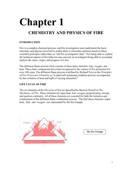 Chapter 1: Chemistry and Physics of Fire