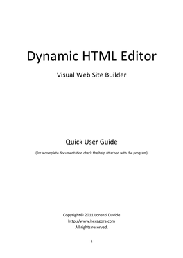 Dynamic HTML Editor