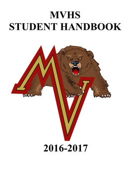 Mvhs Student Handbook 2016-2017