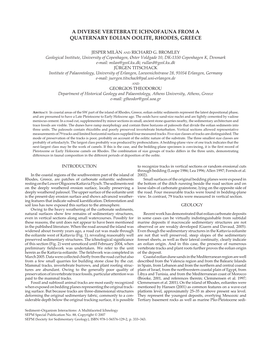 A Diverse Vertebrate Ichnofauna from a Quaternary Eolian Oolite, Rhodes, Greece