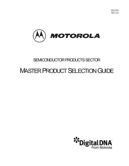 MASTER PRODUCT SELECTION GUIDE NOTES Introduction Digital Television and Set–Top Box 1