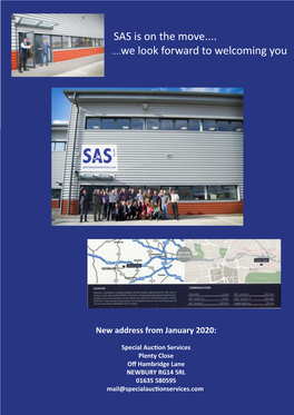 SAS Is on the Move...We Look Forward to Welcoming