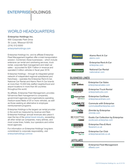 Enterprise Holdings Fact Sheet