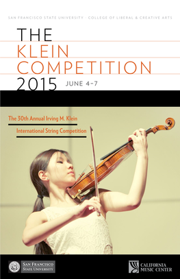 The Klein Competition 2015 June 4–7