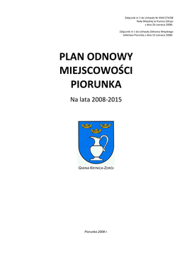 Plan Odnowy Miejscowości Piorunka