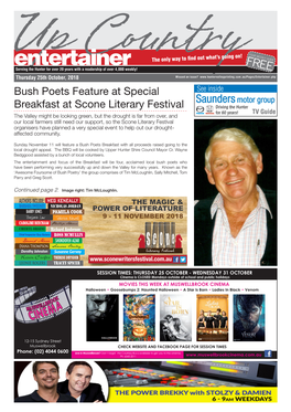 Bush Poets Feature at Special Breakfast at Scone Literary Festival