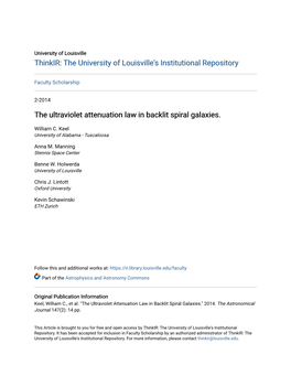 The Ultraviolet Attenuation Law in Backlit Spiral Galaxies