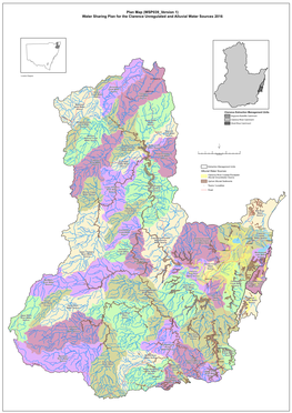 Plan Map (WSP039 Version 1) Water Sharing Plan for the Clarence Unregulated and Alluvial Water Sources 2016