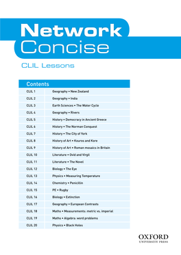 Network Concise CLIL Lessons