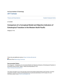 Comparison of a Conceptual Model and Objective Indicators of Extratropical Transition in the Western North Pacific